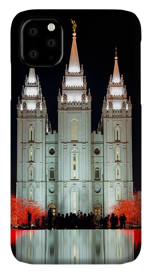 Temple iPhone 11 Case featuring the photograph Temple Lights by Dustin LeFevre