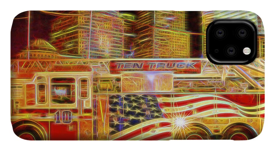 9-11 iPhone 11 Case featuring the photograph Ten Truck by Theodore Jones