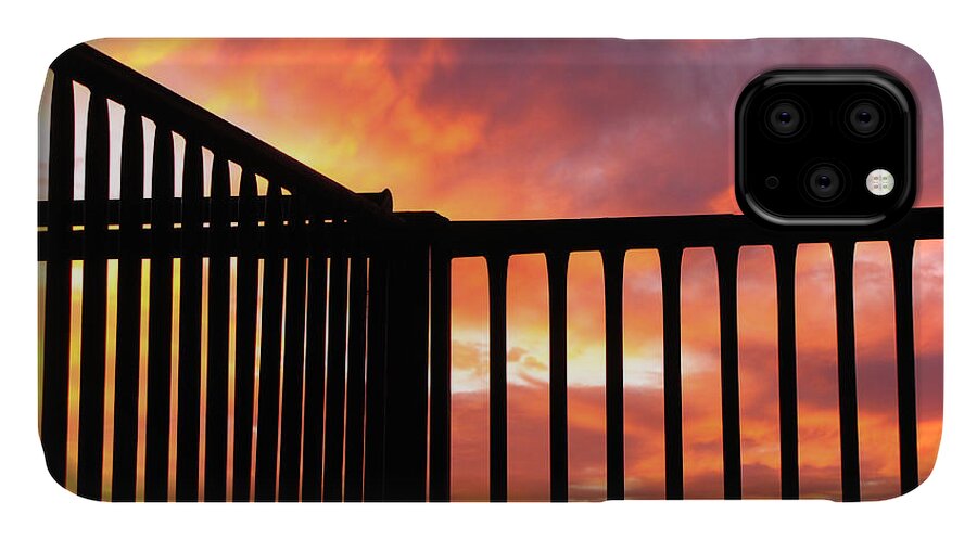 Texas Sunset Photograph Print iPhone 11 Case featuring the photograph Texas Heat by Lucy VanSwearingen