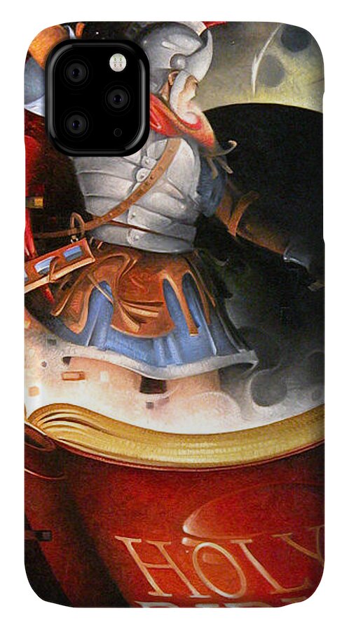The Christian Soldier iPhone 11 Case featuring the painting The Christian Soldier by T S Carson