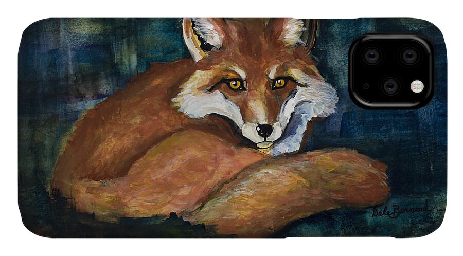 Fox iPhone 11 Case featuring the painting The Fox by Dale Bernard