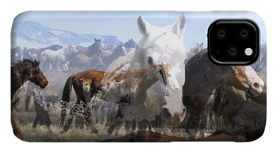 Horse iPhone 11 Case featuring the photograph The Herd 2 by Kae Cheatham