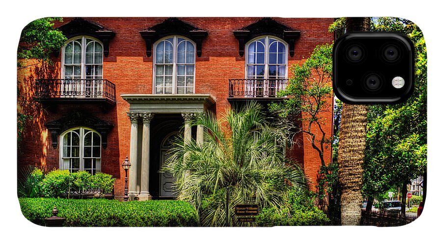 Mercer Williams House iPhone 11 Case featuring the photograph The Mercer Williams House by Greg and Chrystal Mimbs