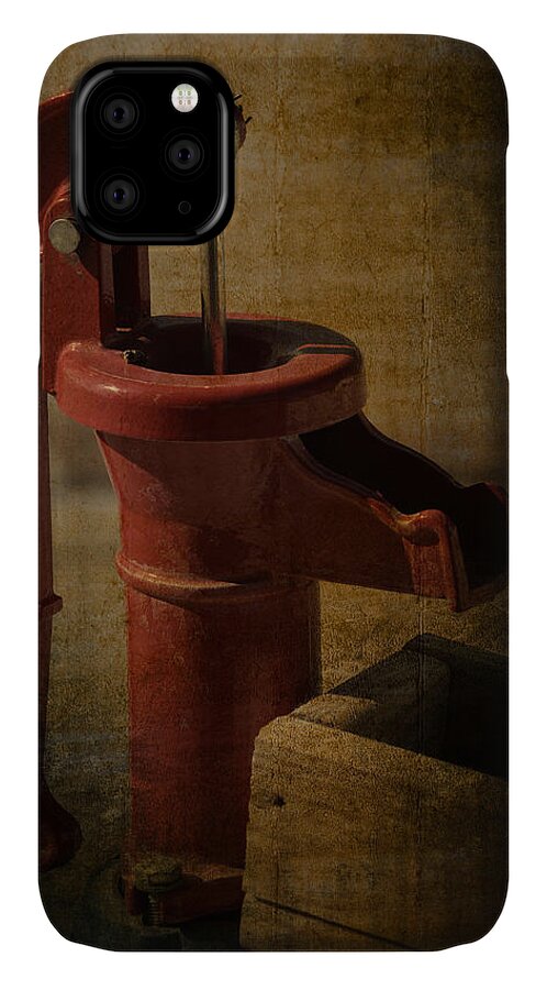 Objects iPhone 11 Case featuring the photograph The Old Water Pump by Lena Wilhite