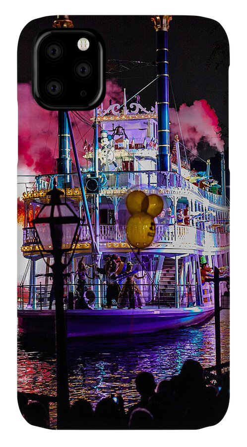 Steamboat iPhone 11 Case featuring the photograph The Mark Twain Disneyland Steamboat #2 by Scott Campbell