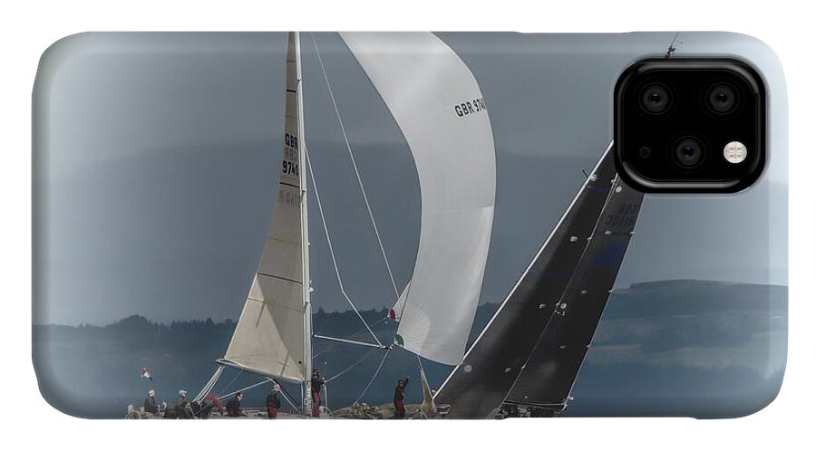 Regatta iPhone 11 Case featuring the photograph The Wind in my Sails by Lynn Bolt
