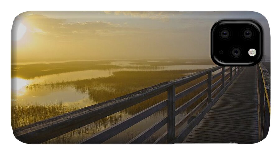 Grays Beach Boardwalk iPhone 11 Case featuring the photograph Through the Fog by Amazing Jules