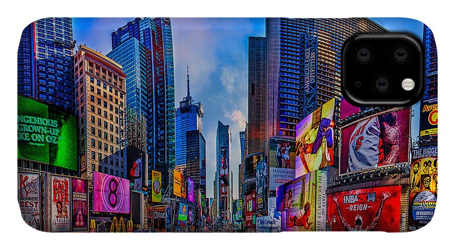 Times Square iPhone 11 Case featuring the photograph Times Square by Chris Lord