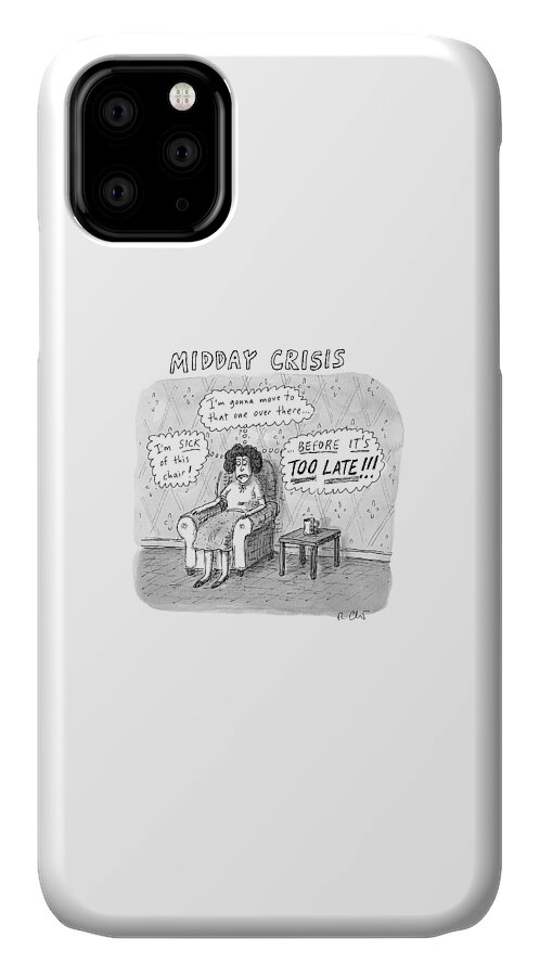 Title: Midday Crisis. A Woman Sitting iPhone 11 Case