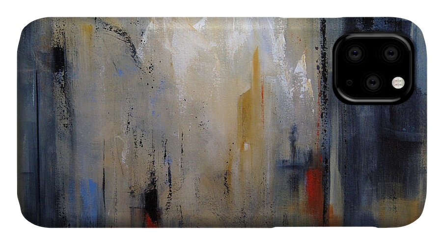 Abstract iPhone 11 Case featuring the painting Travel by Roberta Rotunda