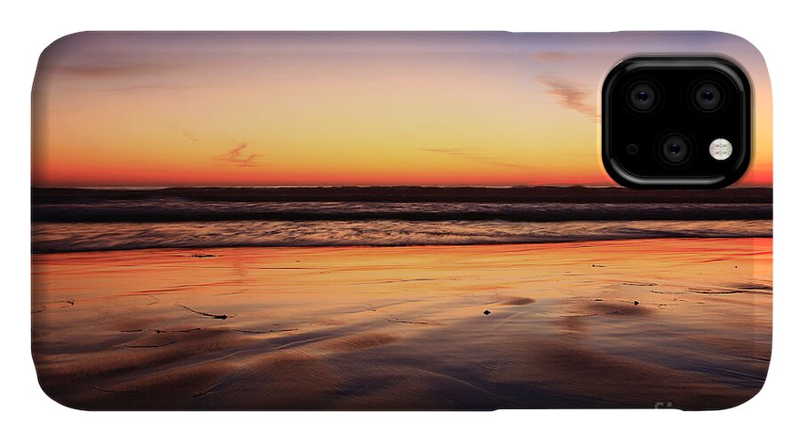 Sunset iPhone 11 Case featuring the photograph Cardiff By The Sea Glow by John F Tsumas