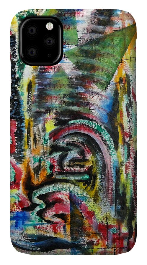 Art iPhone 11 Case featuring the painting Miracle by Tamal Sen Sharma