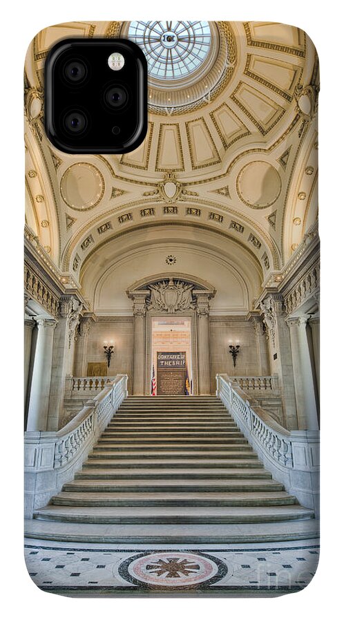 Clarence Holmes iPhone 11 Case featuring the photograph US Naval Academy Bancroft Hall I by Clarence Holmes