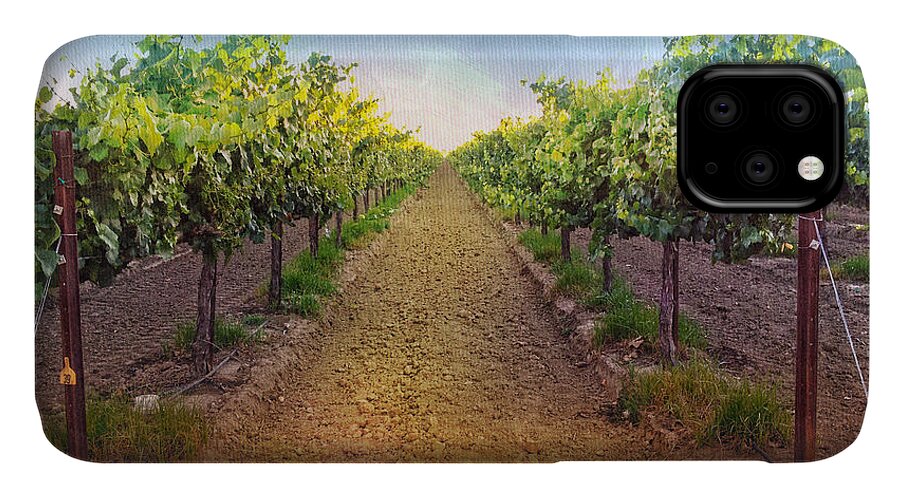 Vineyard iPhone 11 Case featuring the photograph Vineyard Road by Shari Warren