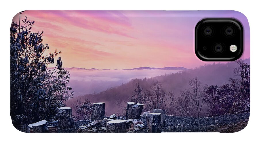 Great Smoky Mountains iPhone 11 Case featuring the photograph Waiting by the Fire by Maria Robinson