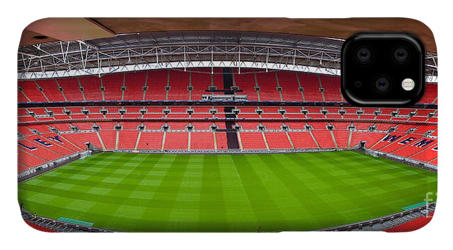 Wembley iPhone 11 Case featuring the photograph Wembely Stadium by Andy Myatt