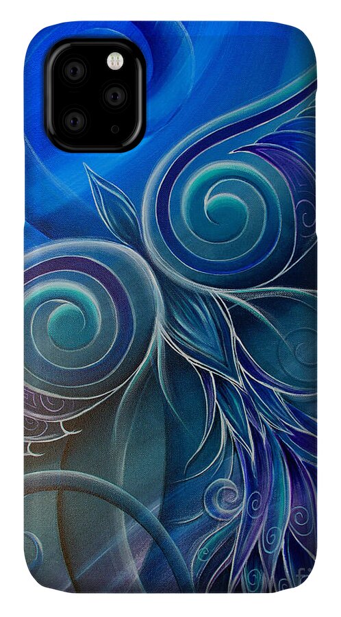  iPhone 11 Case featuring the painting Into the NIght by Reina Cottier