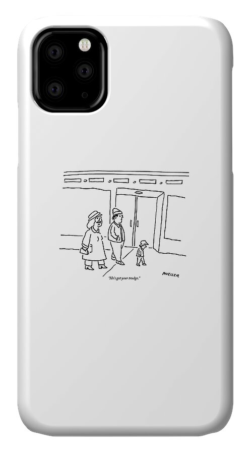 Woman To Man On A Sidewalk iPhone 11 Case