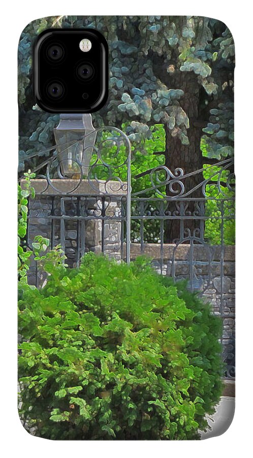 Gate iPhone 11 Case featuring the photograph Wrought Iron Gate by Donald S Hall