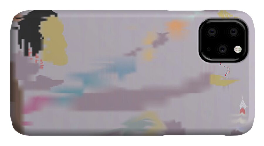 Dna iPhone 11 Case featuring the painting Kundalini Reveals DNA #1 by Kevin McLaughlin
