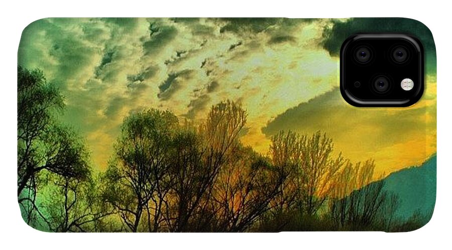 Reflection iPhone 11 Case featuring the photograph Sunset #11 by Luisa Azzolini