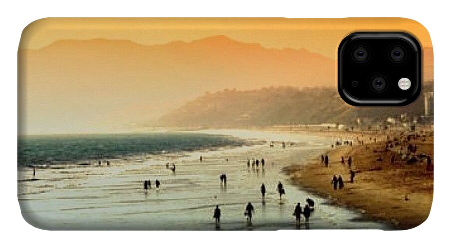 Beautiful iPhone 11 Case featuring the photograph Santa Monica Beach #5 by Luisa Azzolini