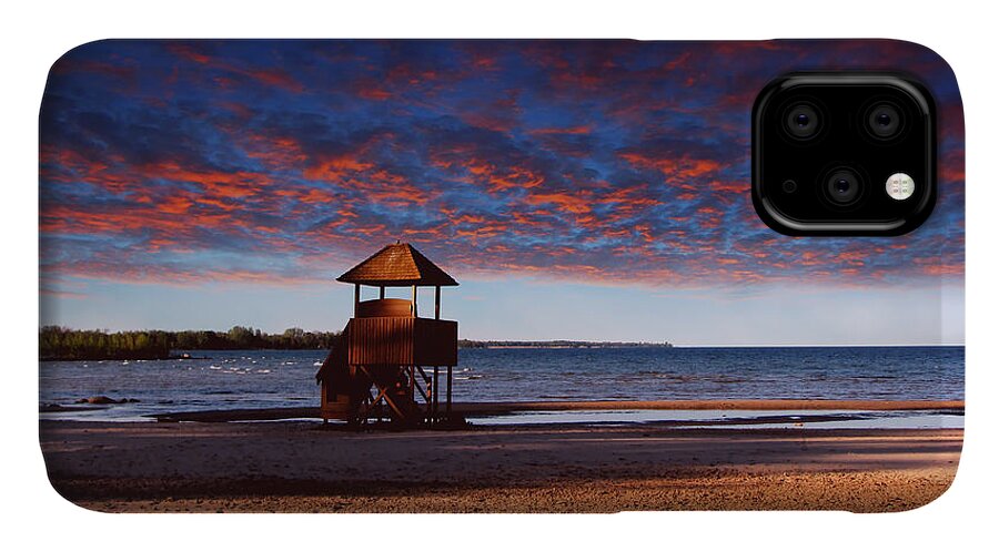 Landscape iPhone 11 Case featuring the photograph Beach Sunset by Ms Judi