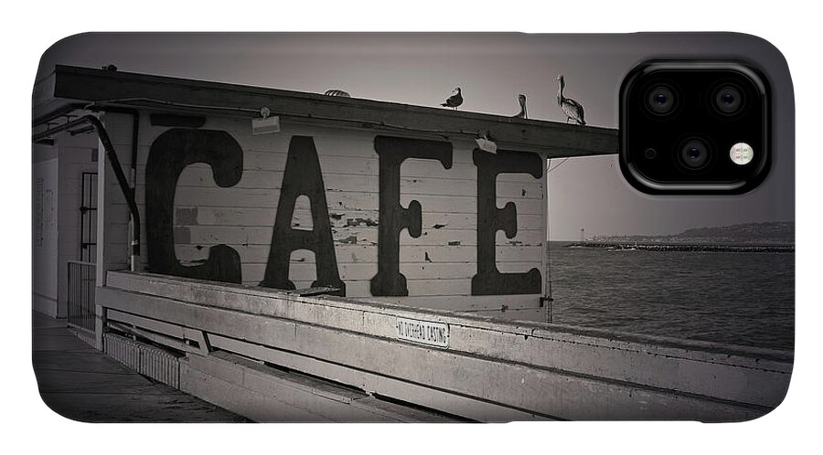 Cafe iPhone 11 Case featuring the photograph Cafe On The Pier by Kelly Holm