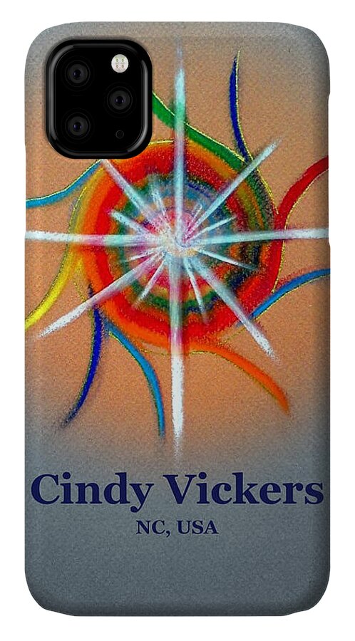 Ahonu iPhone 11 Case featuring the painting Cindy Vickers by AHONU Aingeal Rose