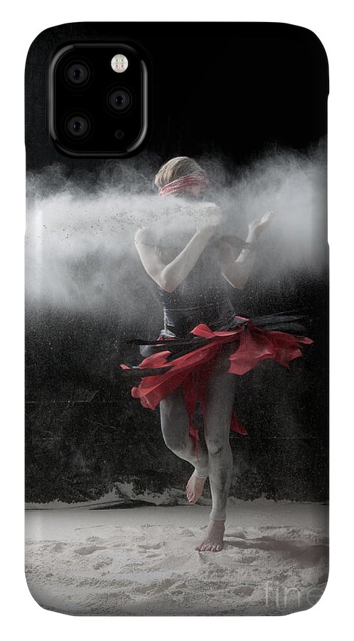 Dancing iPhone 11 Case featuring the photograph Dancing in Flour Series by Cindy Singleton