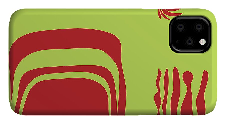 Cave iPhone 11 Case featuring the digital art Fire Spirit Cave by Kevin McLaughlin