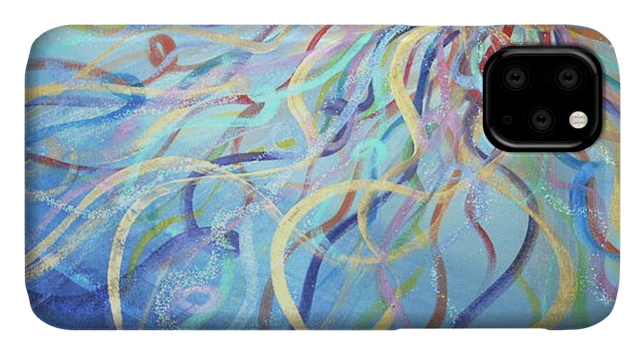 Worship iPhone 11 Case featuring the painting Heaven by Deb Brown Maher