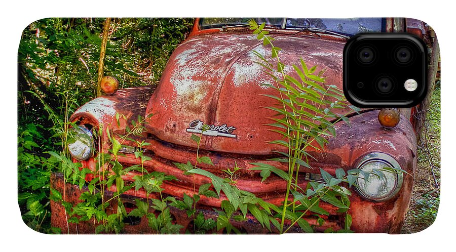 Chevrolet Tow Truck iPhone 11 Case featuring the photograph I've towed my last tow.. by Mark Dodd