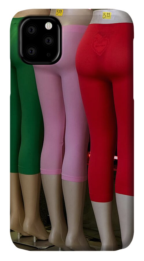 Mannequins iPhone 11 Case featuring the photograph No Ifs Ands or Butts by Lorraine Devon Wilke