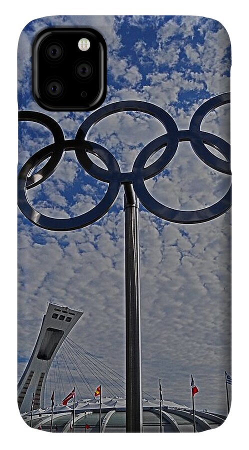 North America iPhone 11 Case featuring the photograph Olympic Stadium Montreal by Juergen Weiss