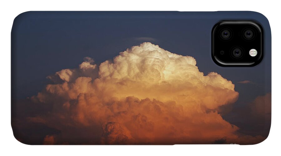 Storm Clouds iPhone 11 Case featuring the photograph Storm Clouds at Sunset by Mark Dodd