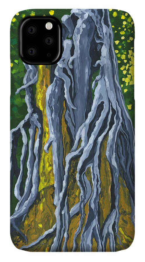 Stanley Park iPhone 11 Case featuring the painting Survival by Stan Kwong