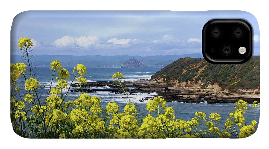Landscape iPhone 11 Case featuring the photograph Through Yellow Flowers by Lorraine Devon Wilke