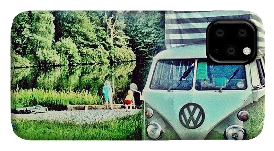 Vw Camper iPhone 11 Case featuring the photograph #VW that's Camping by Doc Ward