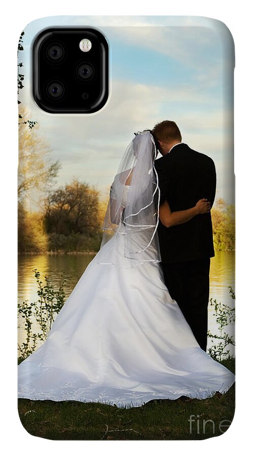 Love iPhone 11 Case featuring the photograph Wedding Couple by Cindy Singleton