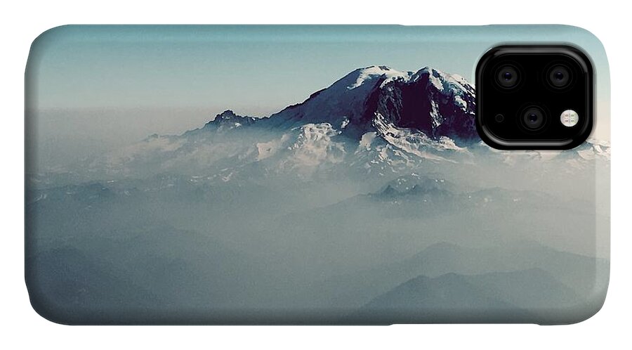 Mount Rainier iPhone 11 Case featuring the photograph An Aerial View of Mount Rainier #1 by Kevin Schwalbe