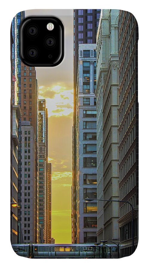 Chicago iPhone 11 Case featuring the photograph End of the Day #1 by Tony HUTSON