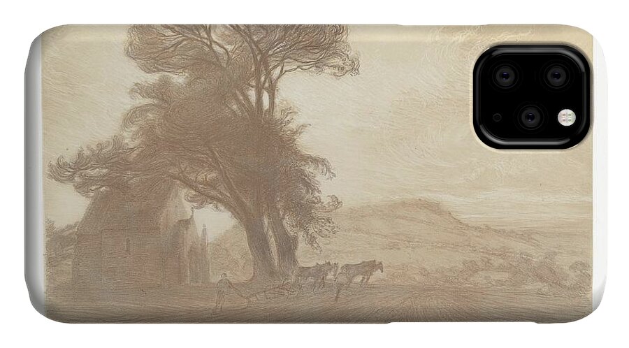 The Earth (la Terre (jesu iPhone 11 Case featuring the painting Landscape #1 by Celestial Images