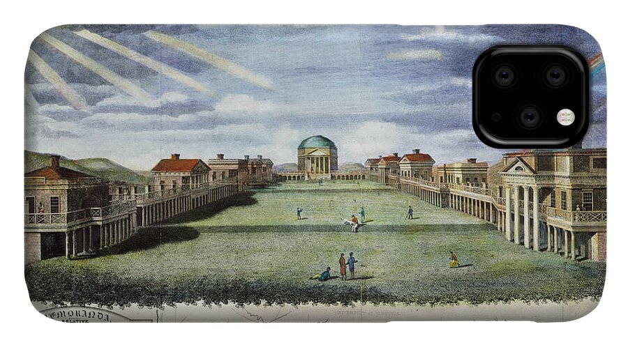 1826 iPhone 11 Case featuring the drawing University Of Virginia #5 by Granger