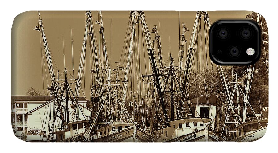 Shrimp iPhone 11 Case featuring the photograph Georgetown Shrimpers #2 by Bill Barber