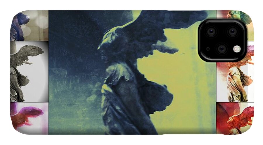 The Winged Victory iPhone 11 Case featuring the photograph The Winged Victory - Paris - Louvre #2 by Marianna Mills