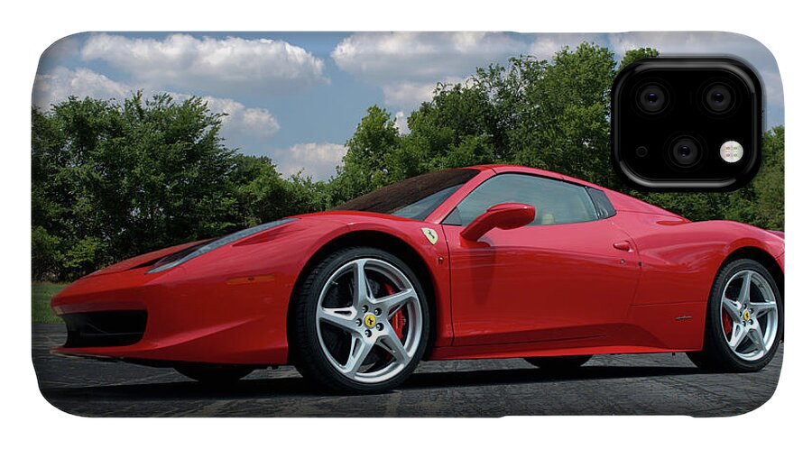 2012 iPhone 11 Case featuring the photograph 2012 Ferrari 458 Spider by Tim McCullough