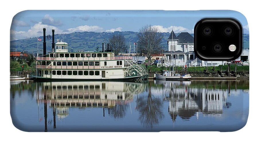 Petaluma Queen iPhone 11 Case featuring the photograph 3B6380 Petaluma Queen Riverboat by Ed Cooper Photography