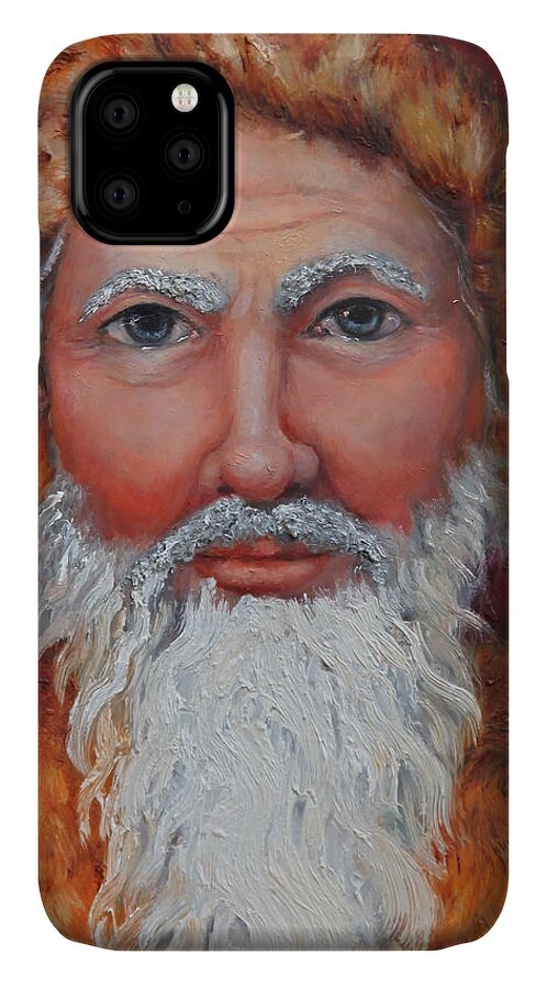 Santa Claus iPhone 11 Case featuring the painting 3D Santa by Portraits By NC