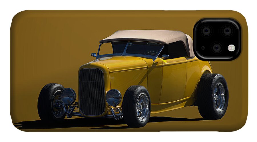 1932 iPhone 11 Case featuring the photograph 1932 Ford Roadster Hot Rod #3 by Tim McCullough